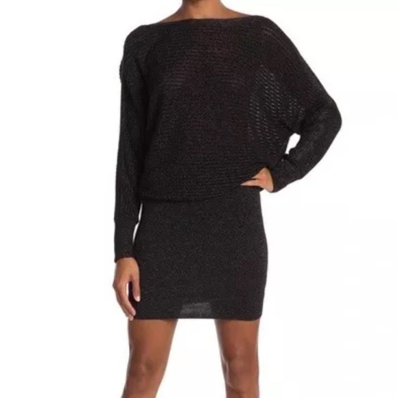 All Saints Elle Metallic Knit Dress - Picture 3 of 8